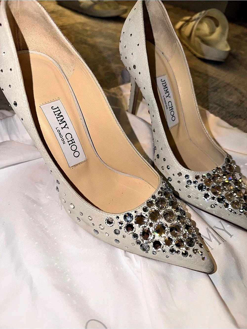 Jimmy Choo Crystal Embellished Heels EU 35